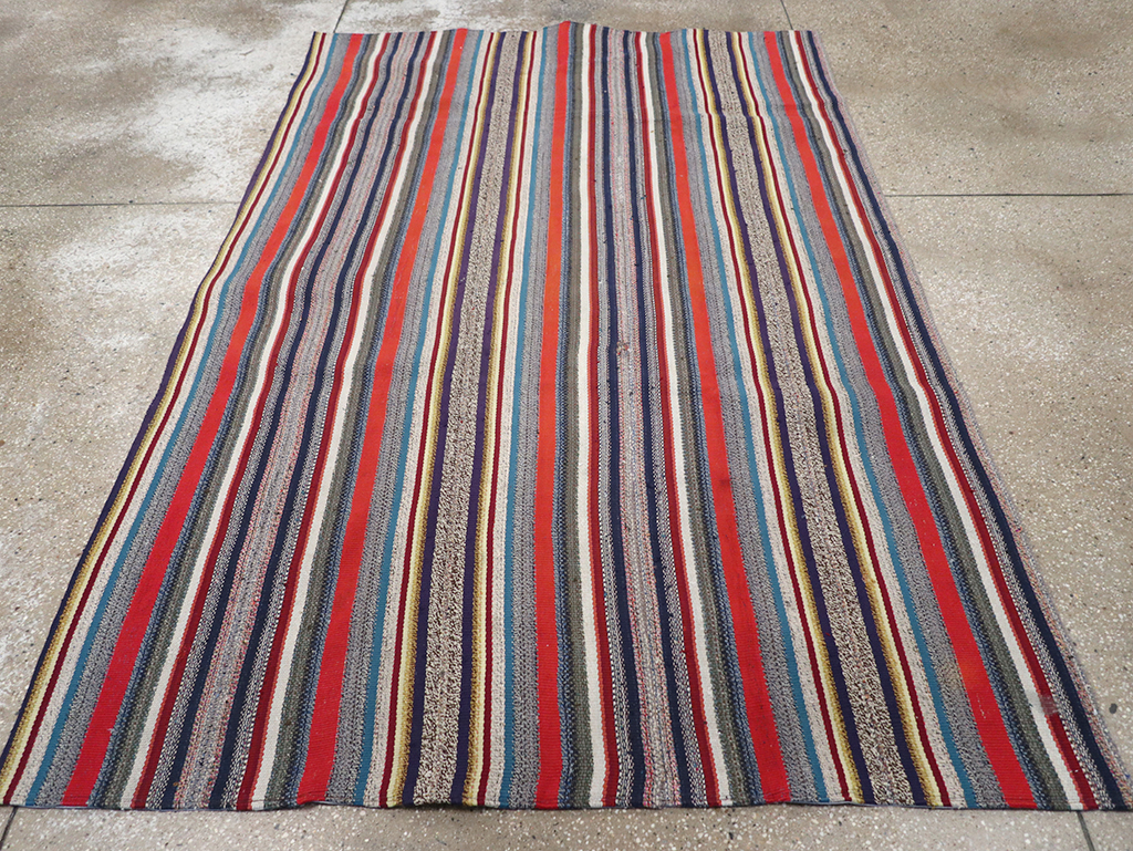 Vintage Persian Flatweave Kilim Accent Rug, No.25268 - Gss