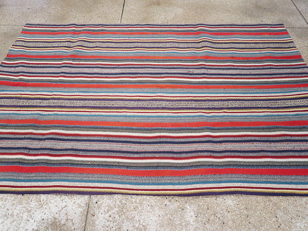 Vintage Persian Flatweave Kilim Accent Rug, No.25268 - Gss