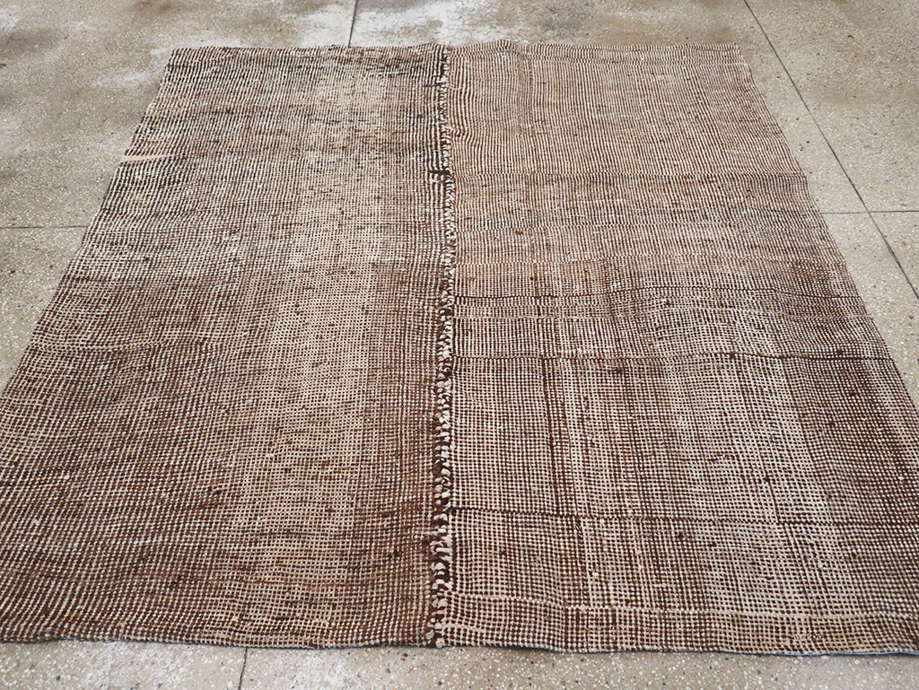Vintage Persian Flatweave Kilim Square Accent Rug, No.25269 - Gss