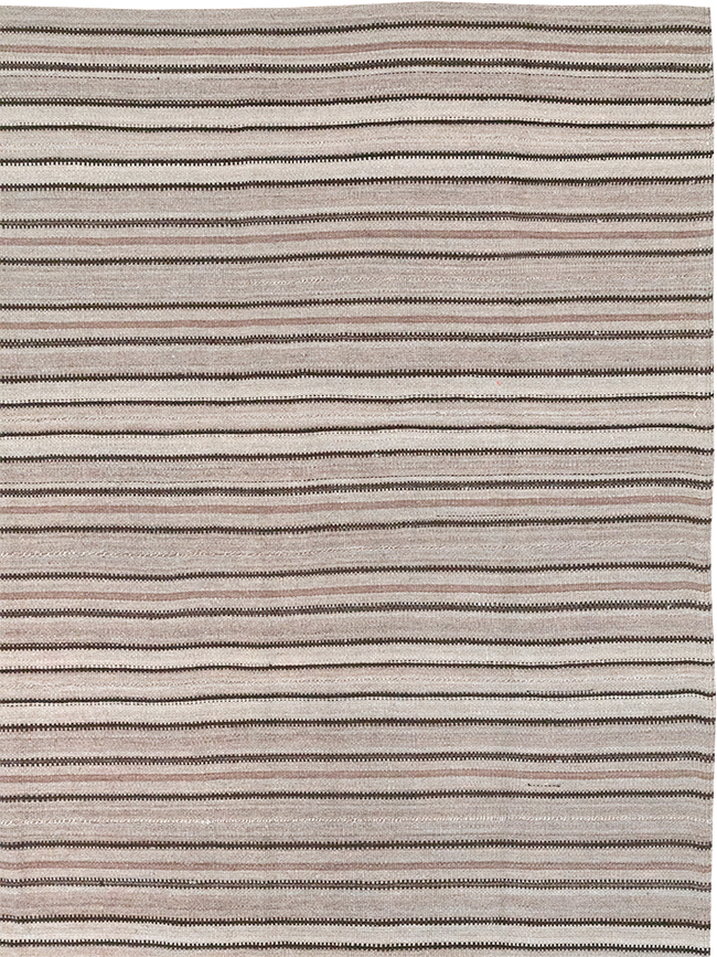 Vintage Persian Flatweave Kilim Room Size Carpet, No.25272 - Gss