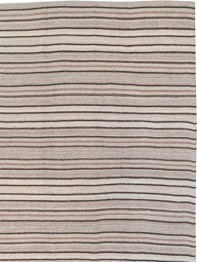 Vintage Persian Flatweave Kilim Room Size Carpet, No.25272 - Gss