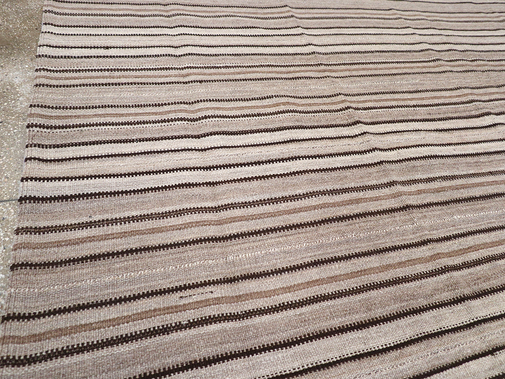 Vintage Persian Flatweave Kilim Room Size Carpet, No.25272 - Gss