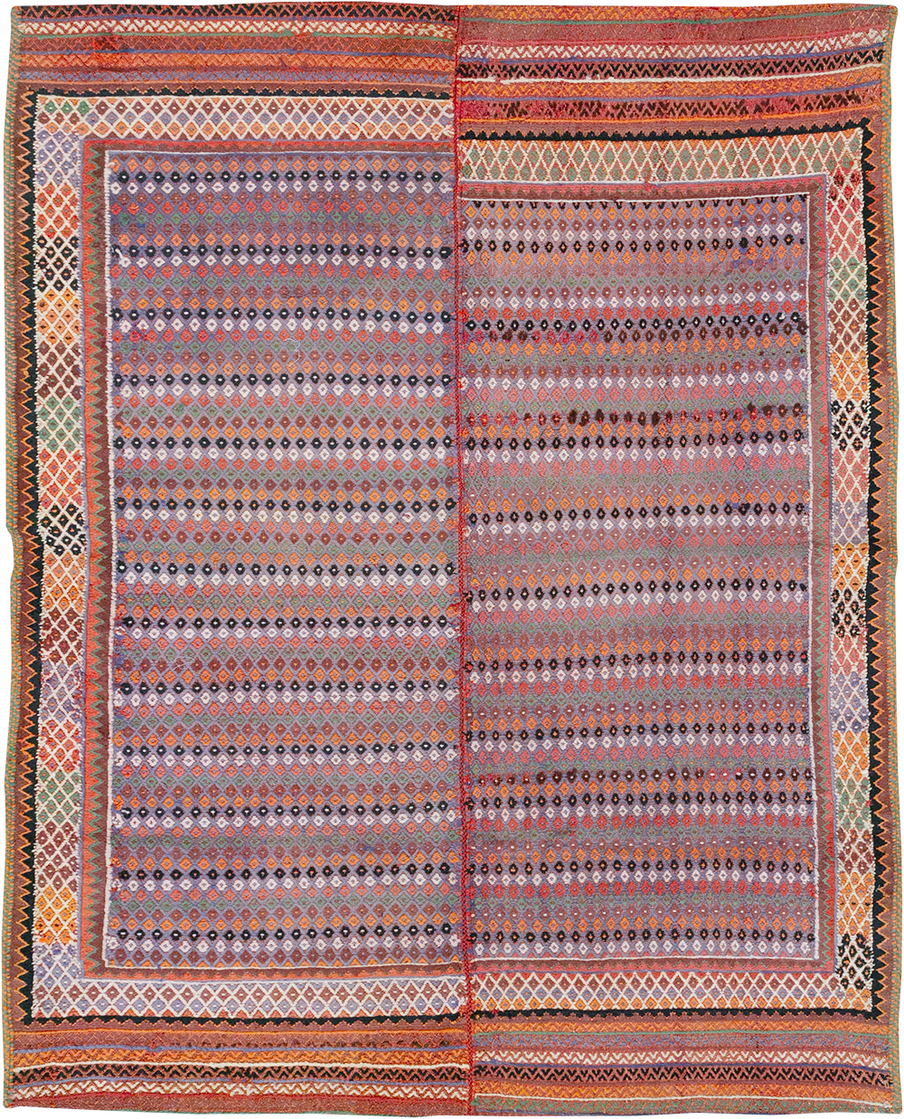 Vintage Persian Flatweave Kilim Accent Rug, No.25273 - Gss