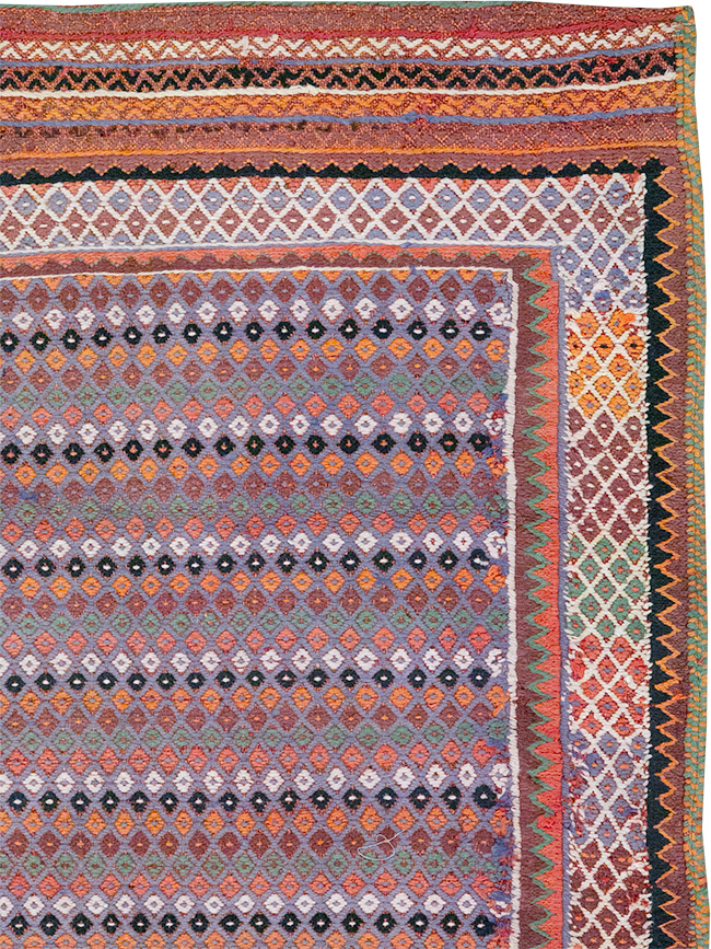Vintage Persian Flatweave Kilim Accent Rug, No.25273 - Gss