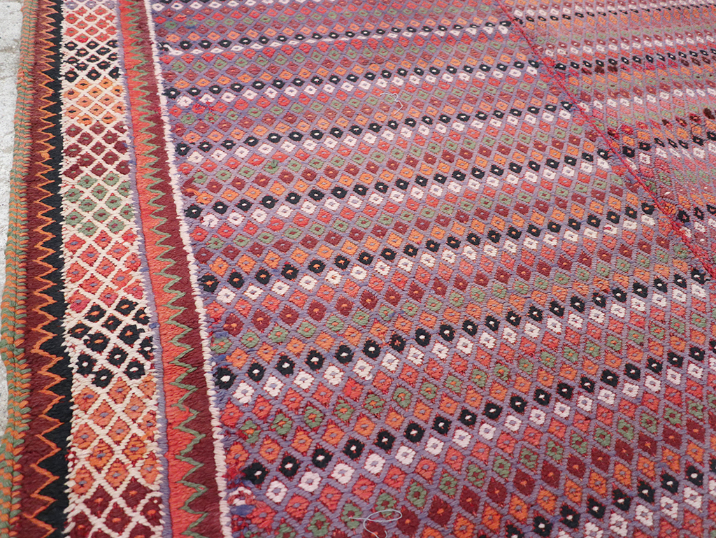 Vintage Persian Flatweave Kilim Accent Rug, No.25273 - Gss