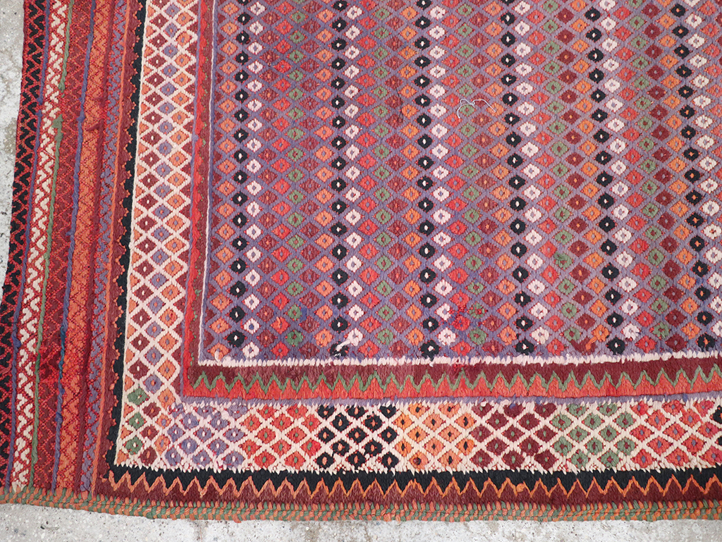 Vintage Persian Flatweave Kilim Accent Rug, No.25273 - Gss