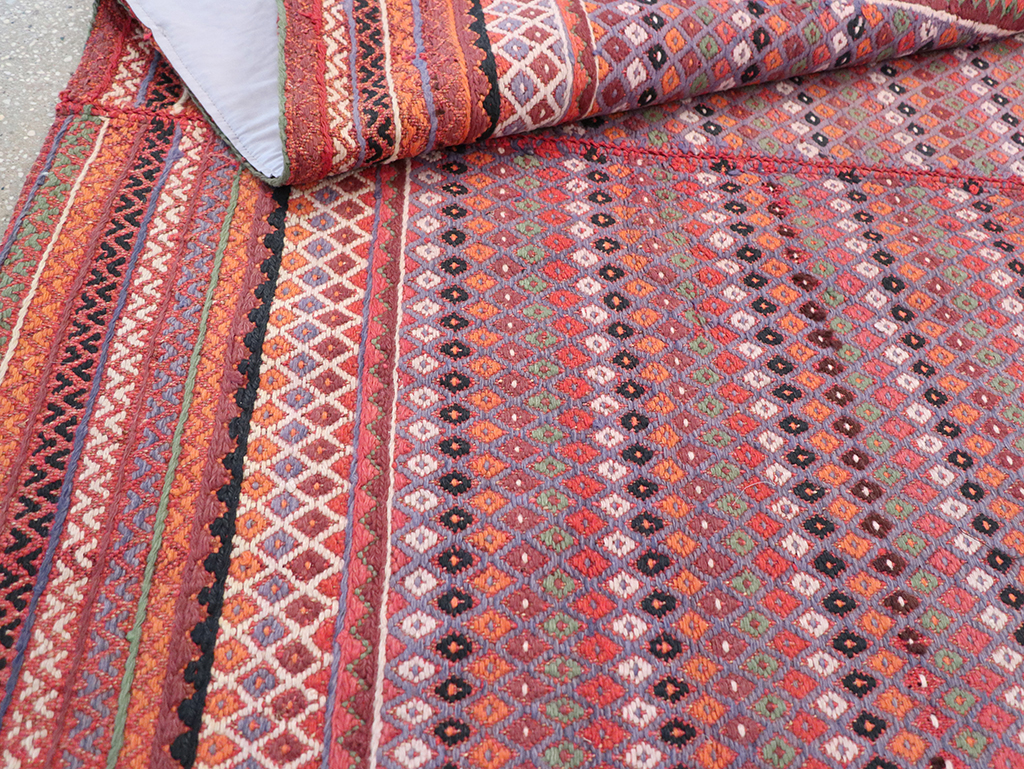 Vintage Persian Flatweave Kilim Accent Rug, No.25273 - Gss