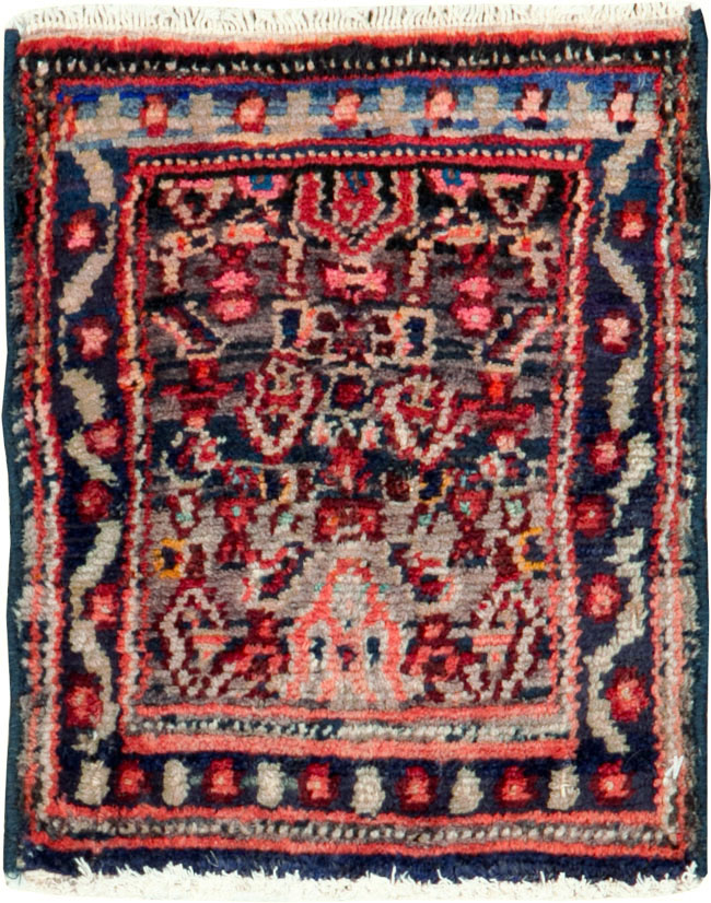 Vintage Persian Senneh Throw Rug, No.25277 - Gss