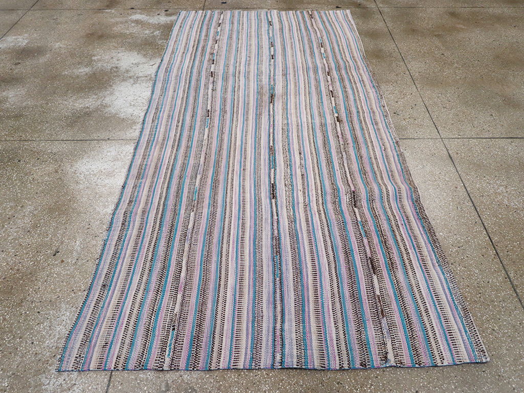 Vintage Persian Flatweave Kilim Accent Rug, No.25279 - Gss