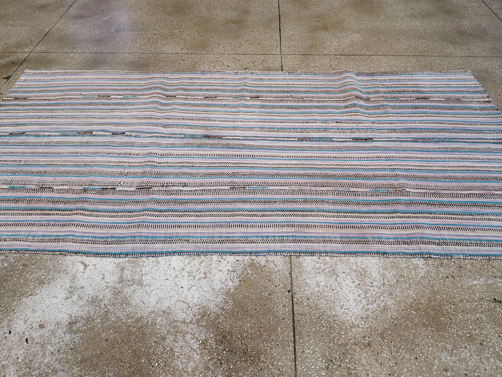 Vintage Persian Flatweave Kilim Accent Rug, No.25279 - Gss
