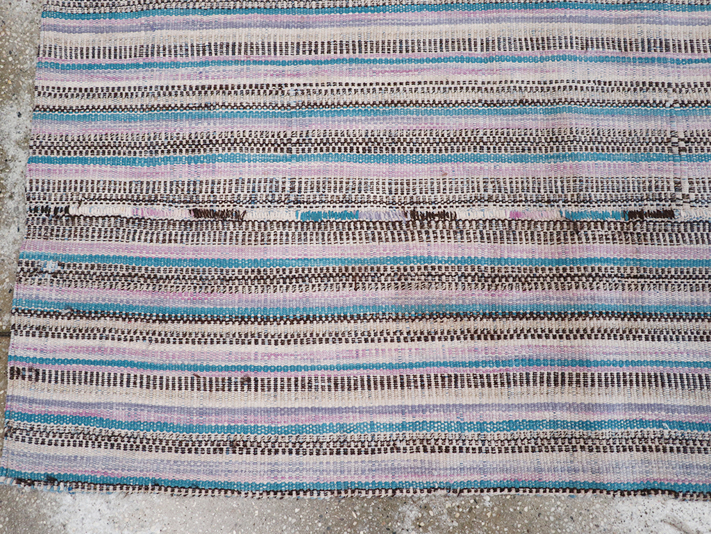 Vintage Persian Flatweave Kilim Accent Rug, No.25279 - Gss