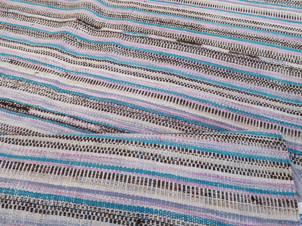 Vintage Persian Flatweave Kilim Accent Rug, No.25279 - Gss