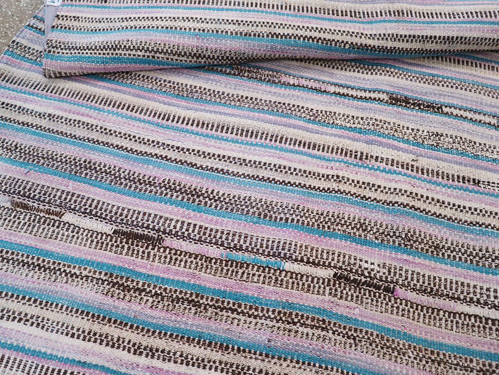 Vintage Persian Flatweave Kilim Accent Rug, No.25279 - Gss