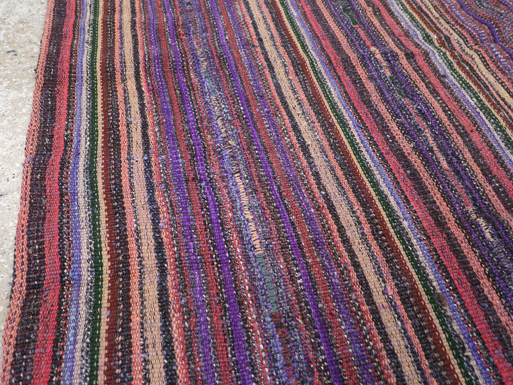 Vintage Persian Flatweave Kilim Accent Rug, No.25282 - Gss