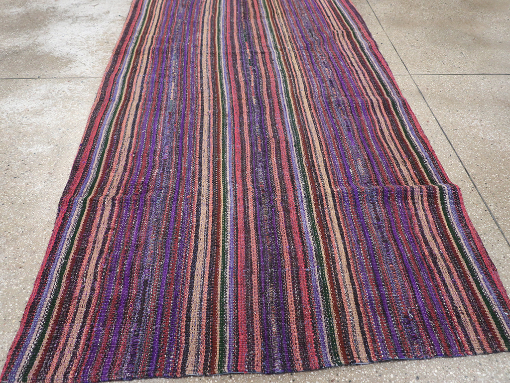 Vintage Persian Flatweave Kilim Accent Rug, No.25282 - Gss