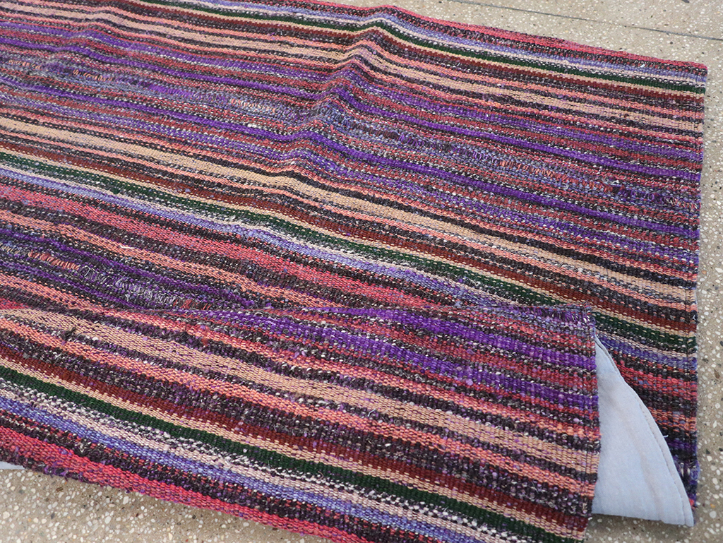 Vintage Persian Flatweave Kilim Accent Rug, No.25282 - Gss