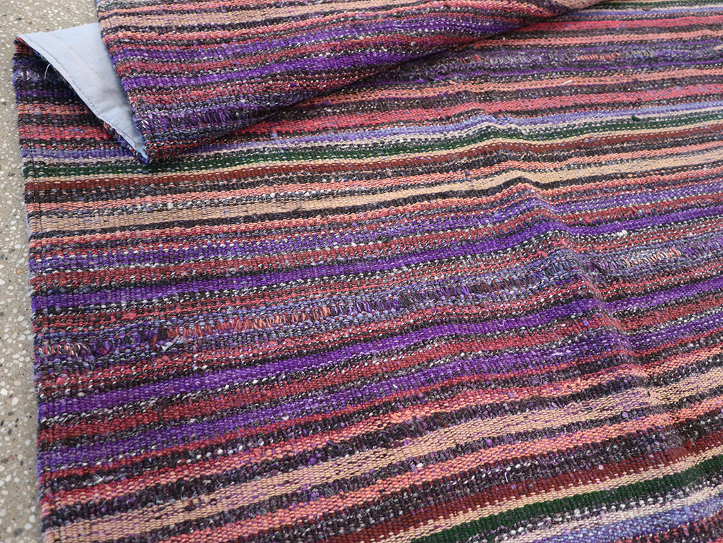 Vintage Persian Flatweave Kilim Accent Rug, No.25282 - Gss