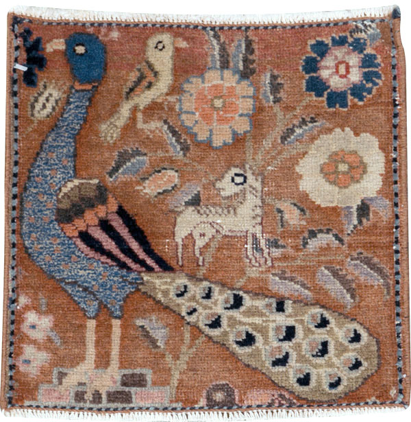 Vintage Persian Mahal Pictorial Rug (Pair: 1 of 2), No.25283 - Gss