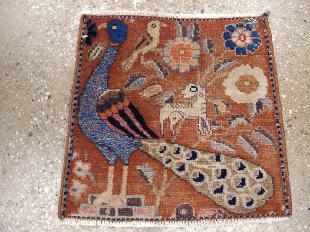 Vintage Persian Mahal Pictorial Rug (Pair: 1 of 2), No.25283 - Gss