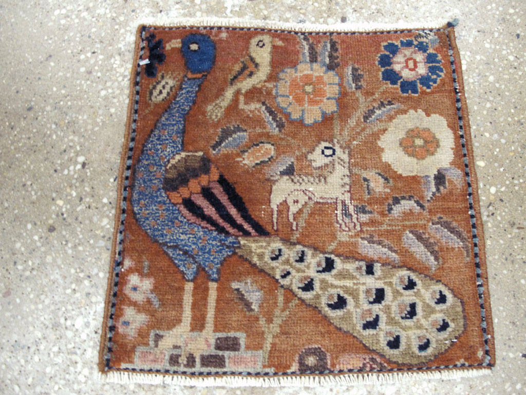 Vintage Persian Mahal Pictorial Rug (Pair: 1 of 2), No.25283 - Gss