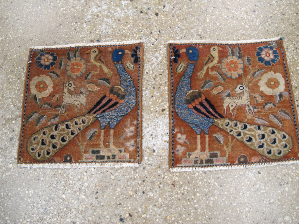 Vintage Persian Mahal Pictorial Rug (Pair: 1 of 2), No.25283 - Gss