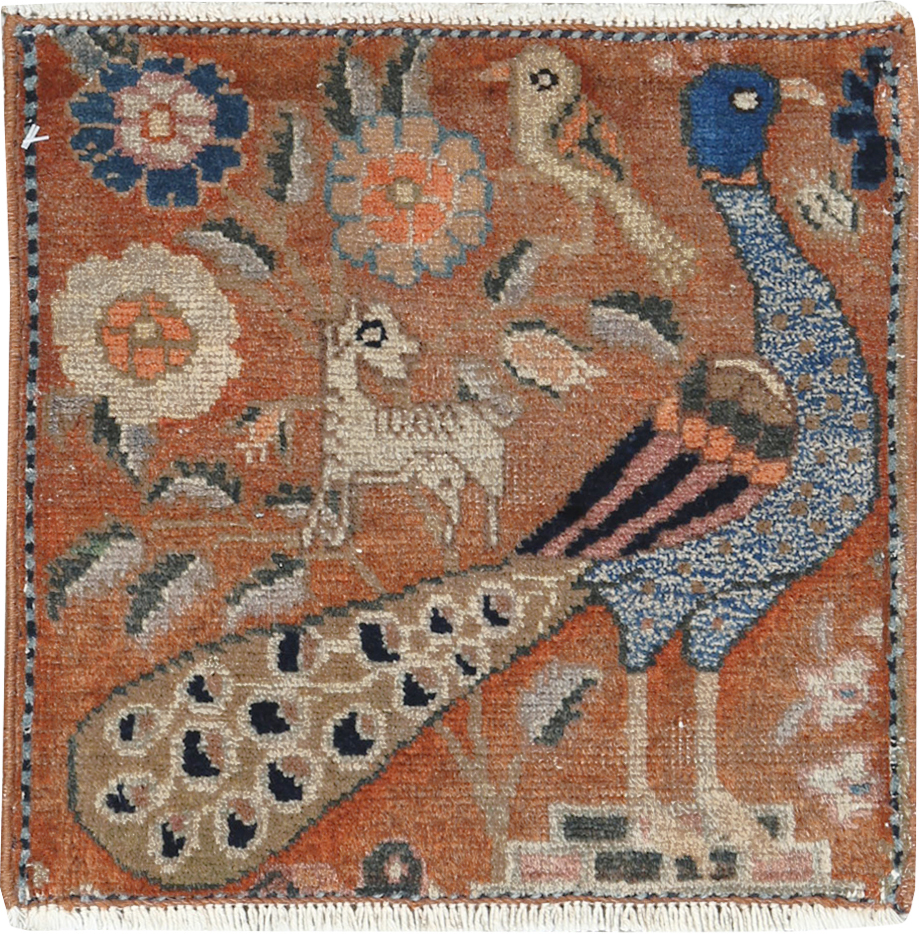 Vintage Persian Pictorial Tabriz Rug (Pair: 2 of 2), No.25284 - Gss