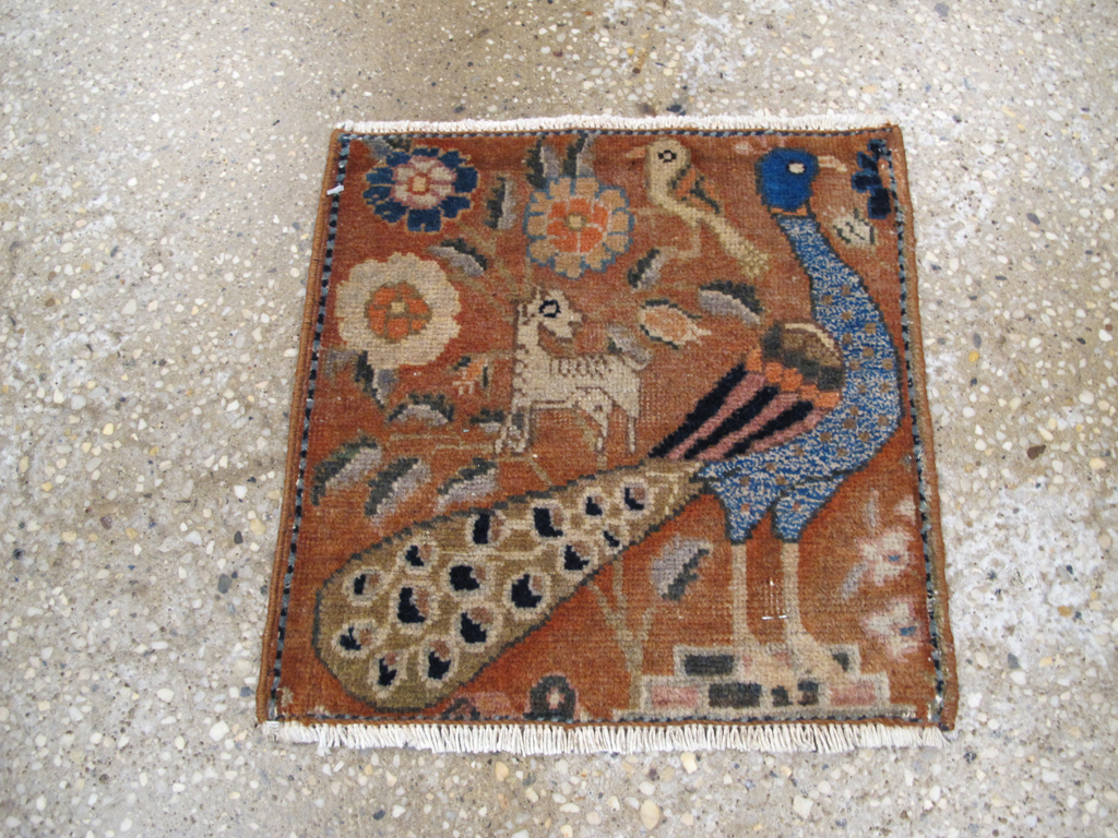 Vintage Persian Pictorial Tabriz Rug (Pair: 2 of 2), No.25284 - Gss