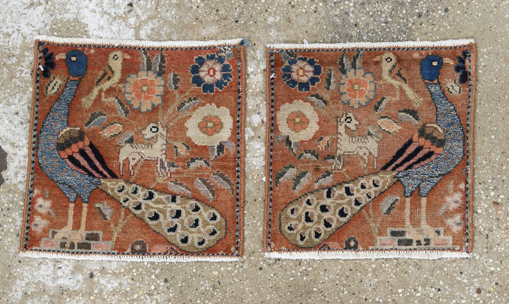 Vintage Persian Pictorial Tabriz Rug (Pair: 2 of 2), No.25284 - Gss