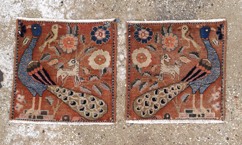 Vintage Persian Pictorial Tabriz Rug (Pair: 2 of 2), No.25284 - Gss