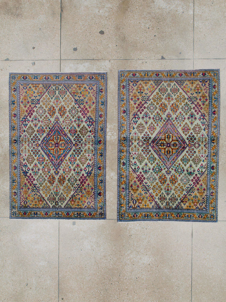 Vintage Persian Joshegan Rug (Pair: 1 of 2), No.25299 - Gss