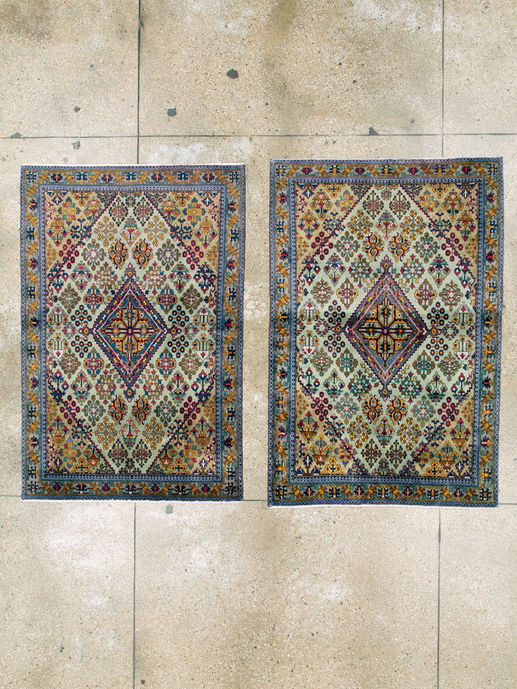Vintage Persian Joshegan Rug (Pair: 1 of 2), No.25299 - Gss