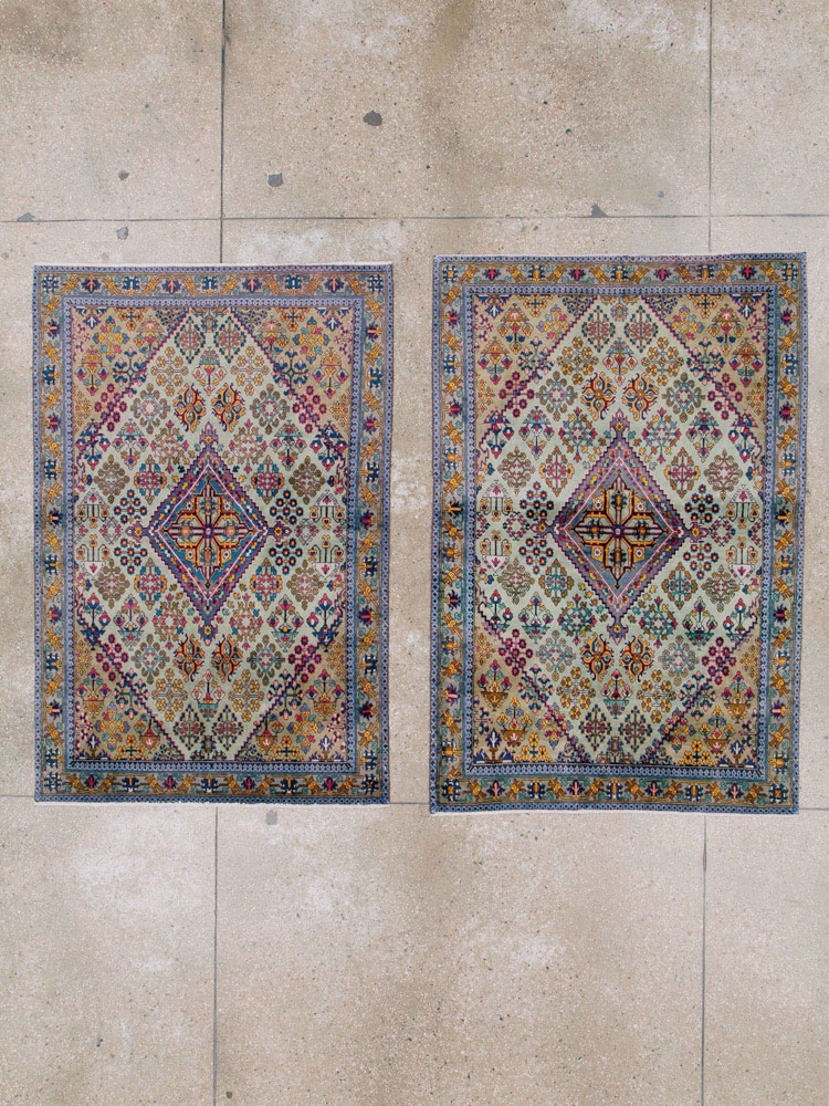 Vintage Persian Joshegan Rug (Pair: 2 of 2), No.25300 - Gss