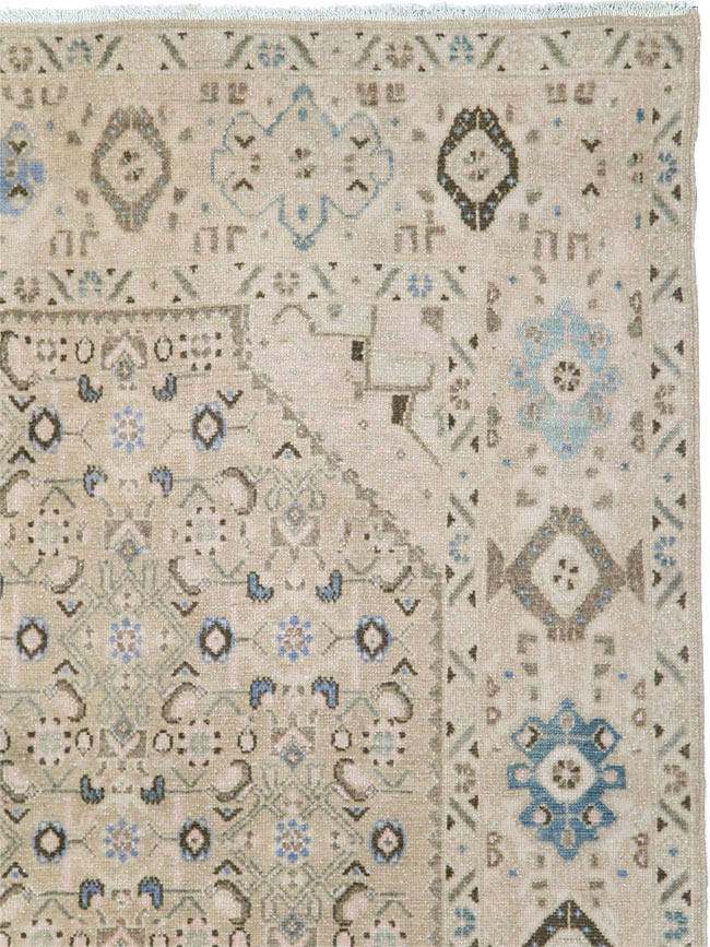 Vintage Persian Malayer Wide Gallery Runner, No.25308 - Gss