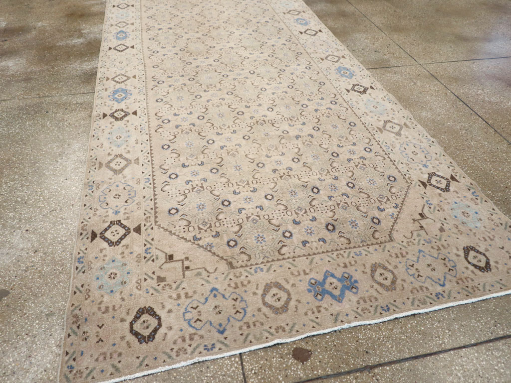 Vintage Persian Malayer Wide Gallery Runner, No.25308 - Gss