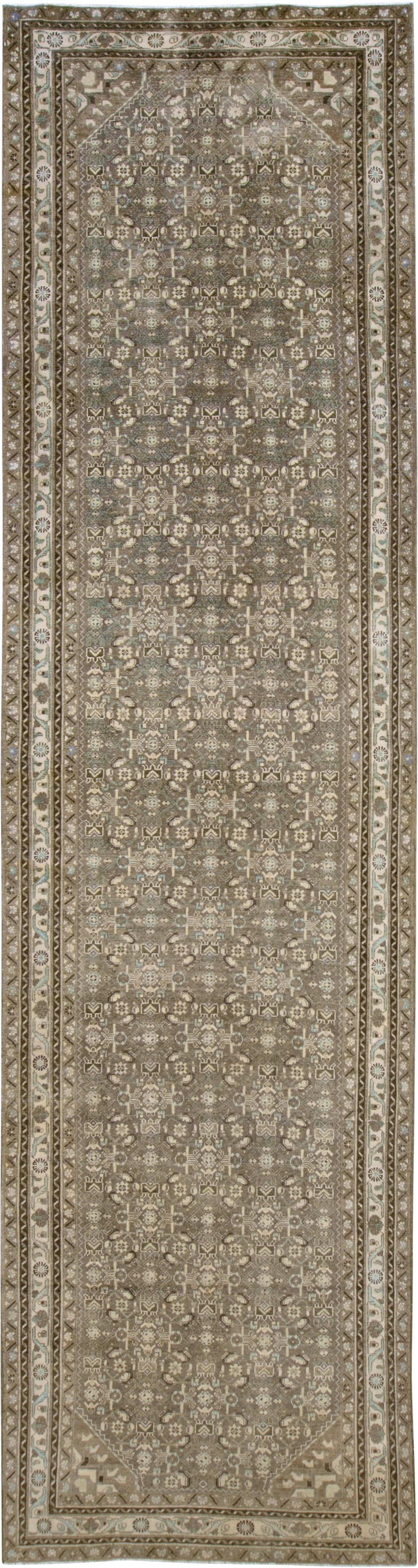 Vintage Persian Malayer Wide Gallery Runner, No.25309 - Gss
