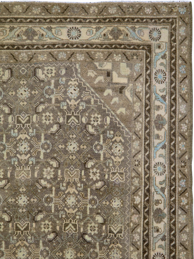 Vintage Persian Malayer Wide Gallery Runner, No.25309 - Gss
