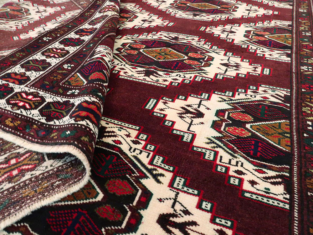 Vintage Central Asian Turkoman Carpet, No.25323 - Gss