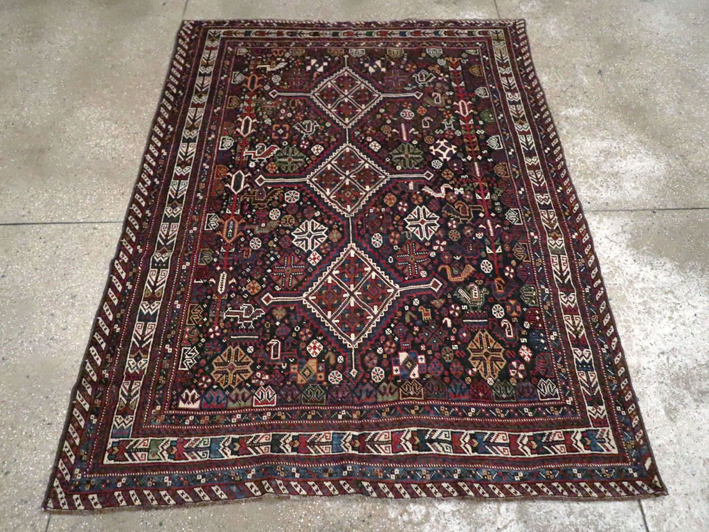 Vintage Persian Afshar Rug, No.25345 - Gss