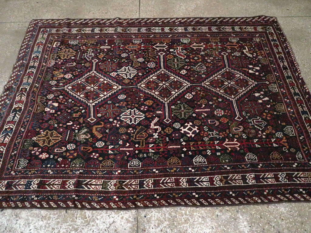 Vintage Persian Afshar Rug, No.25345 - Gss