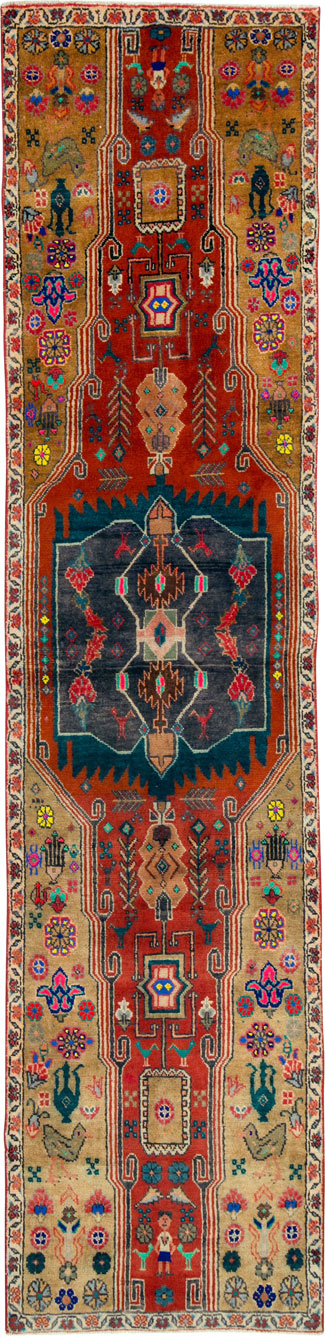 Vintage Persian Tabriz Runner, No.25348 - Gss