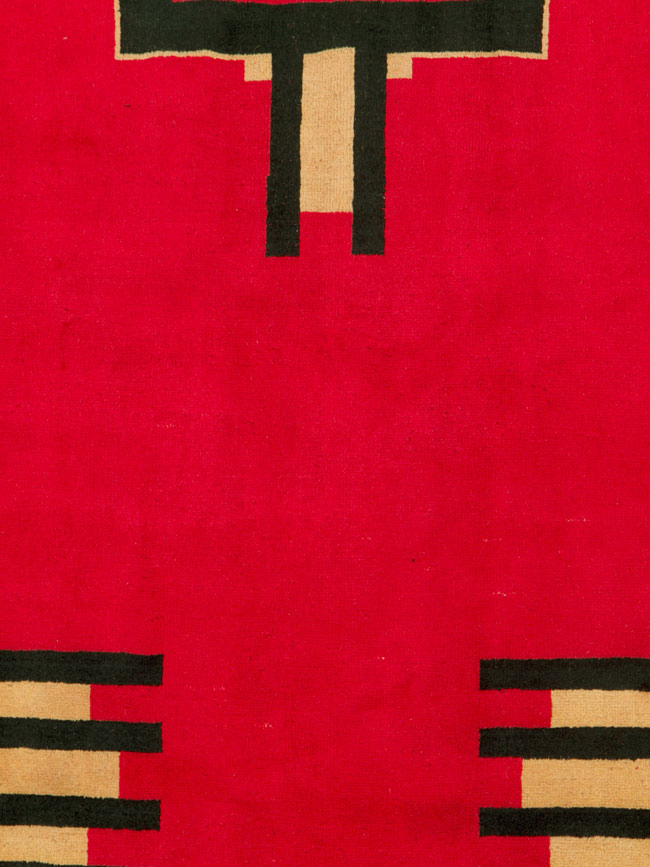 Vintage Persian Mashad Art Deco Rug Inspired By Edward McKnight Kauffer, No.25350 - Gss