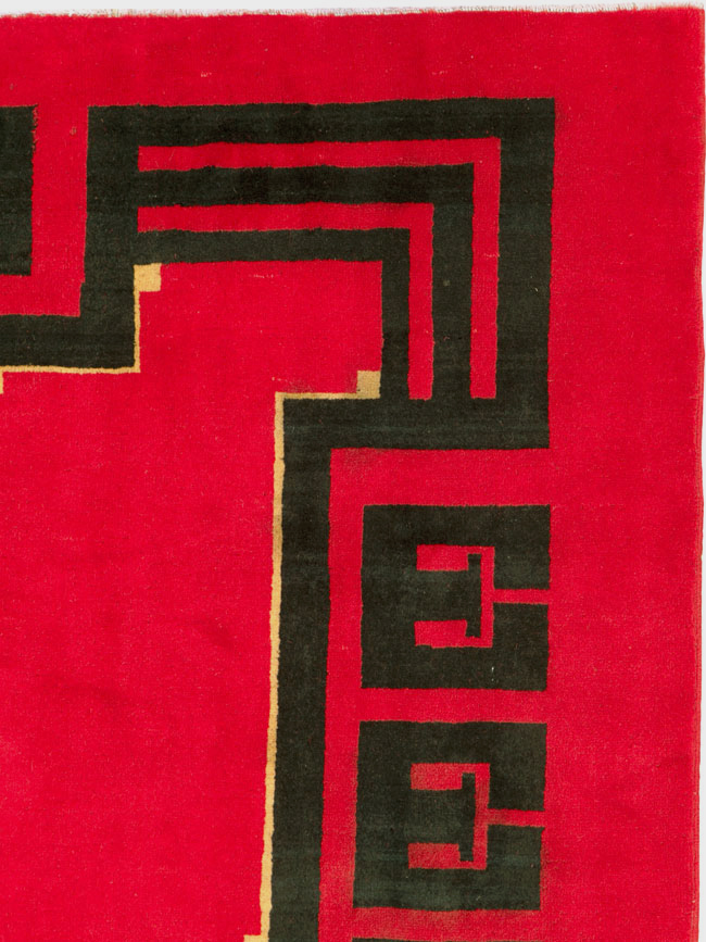 Vintage Persian Mashad Art Deco Rug Inspired By Edward McKnight Kauffer, No.25350 - Gss