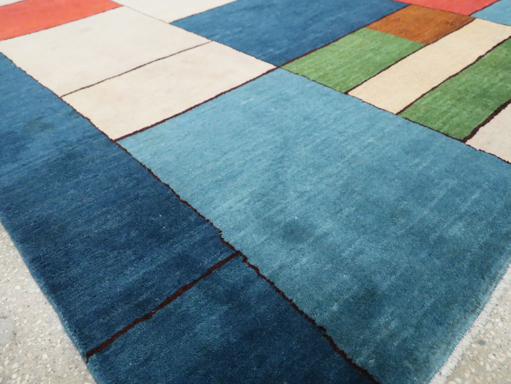 Vintage Persian Mahal Art Deco Carpet Inspired By Edward McKnight Kauffer, No.25353 - Gss