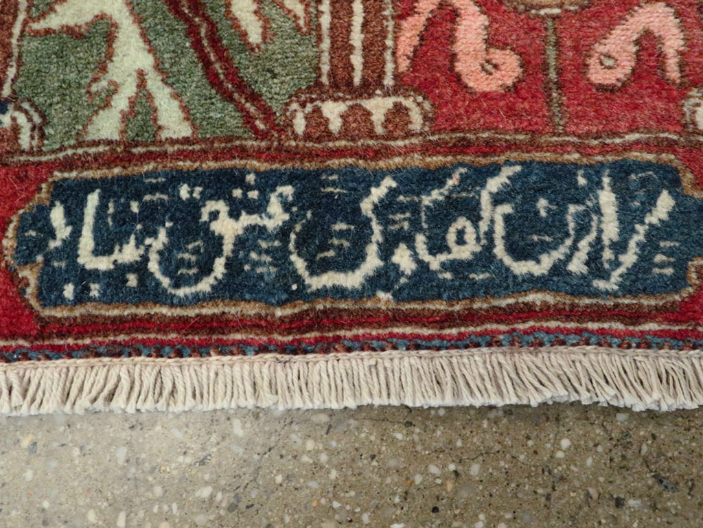 Vintage Persian Tabriz Pictorial Rug, No.25359 - Gss