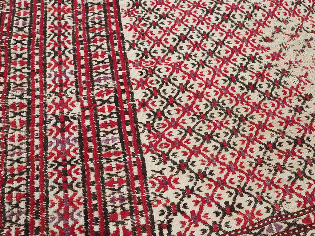 Antique Central Asian Turkoman Flatweave Kilim, No.25369 - Gss