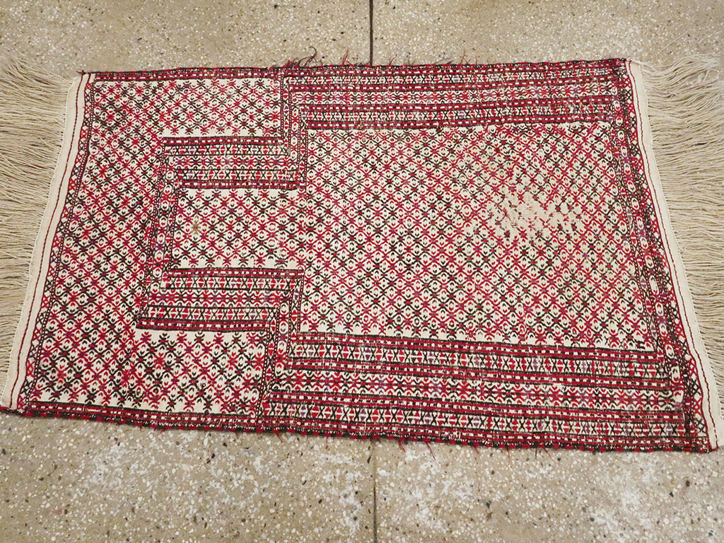 Antique Central Asian Turkoman Flatweave Kilim, No.25369 - Gss