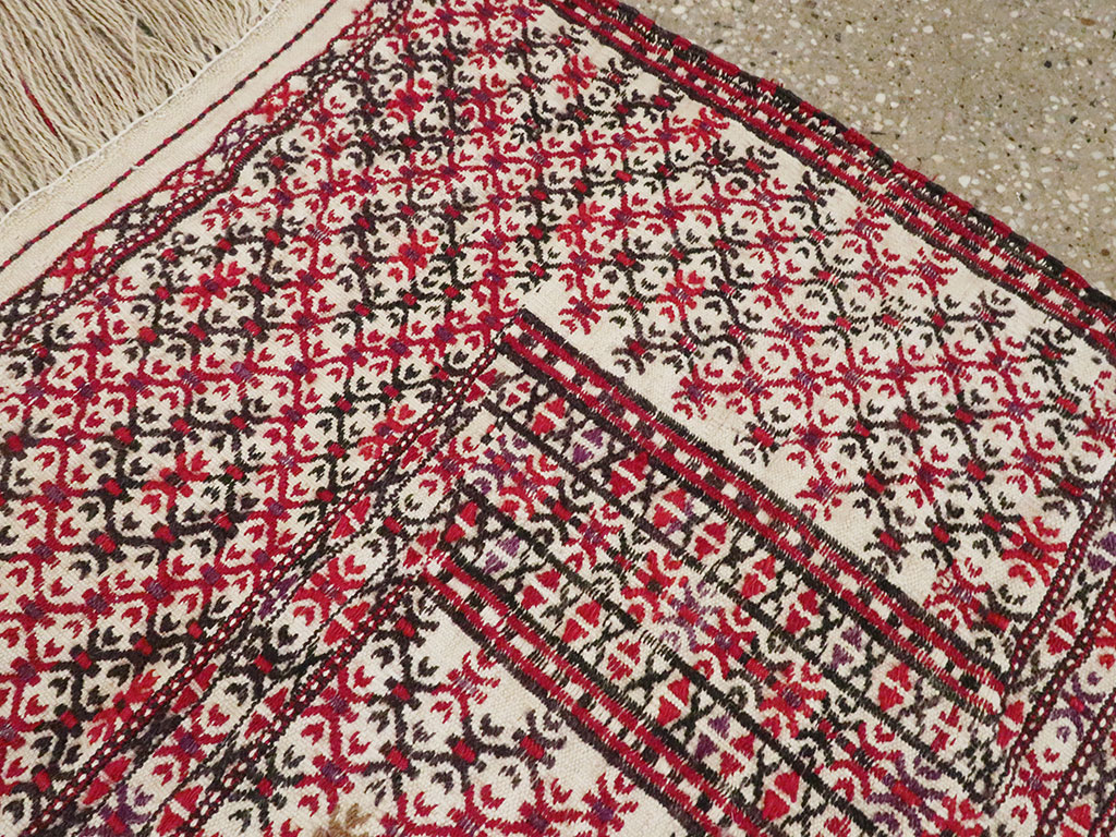Antique Central Asian Turkoman Flatweave Kilim, No.25369 - Gss
