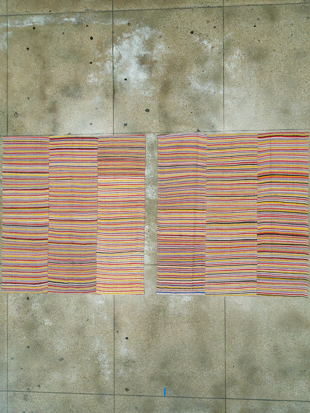 Vintage Persian Flatweave Kilim Square Accent Rug (Pair: 1 of 2), No.25381 - Gss