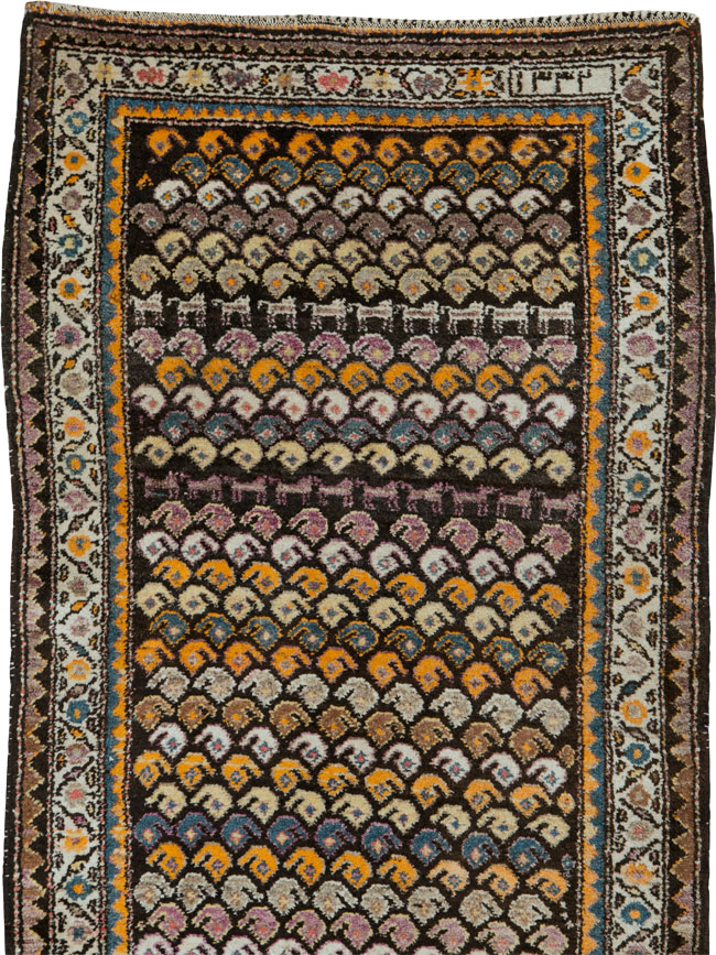 Antique Persian Malayer Pictorial Runner, No.25387 - Gss