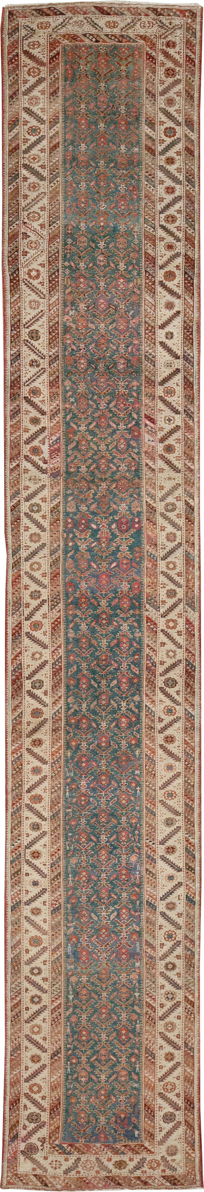 Antique Persian Malayer Long Runner, No.25389 - Gss